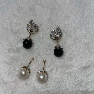 Elegant earrings faux pearl